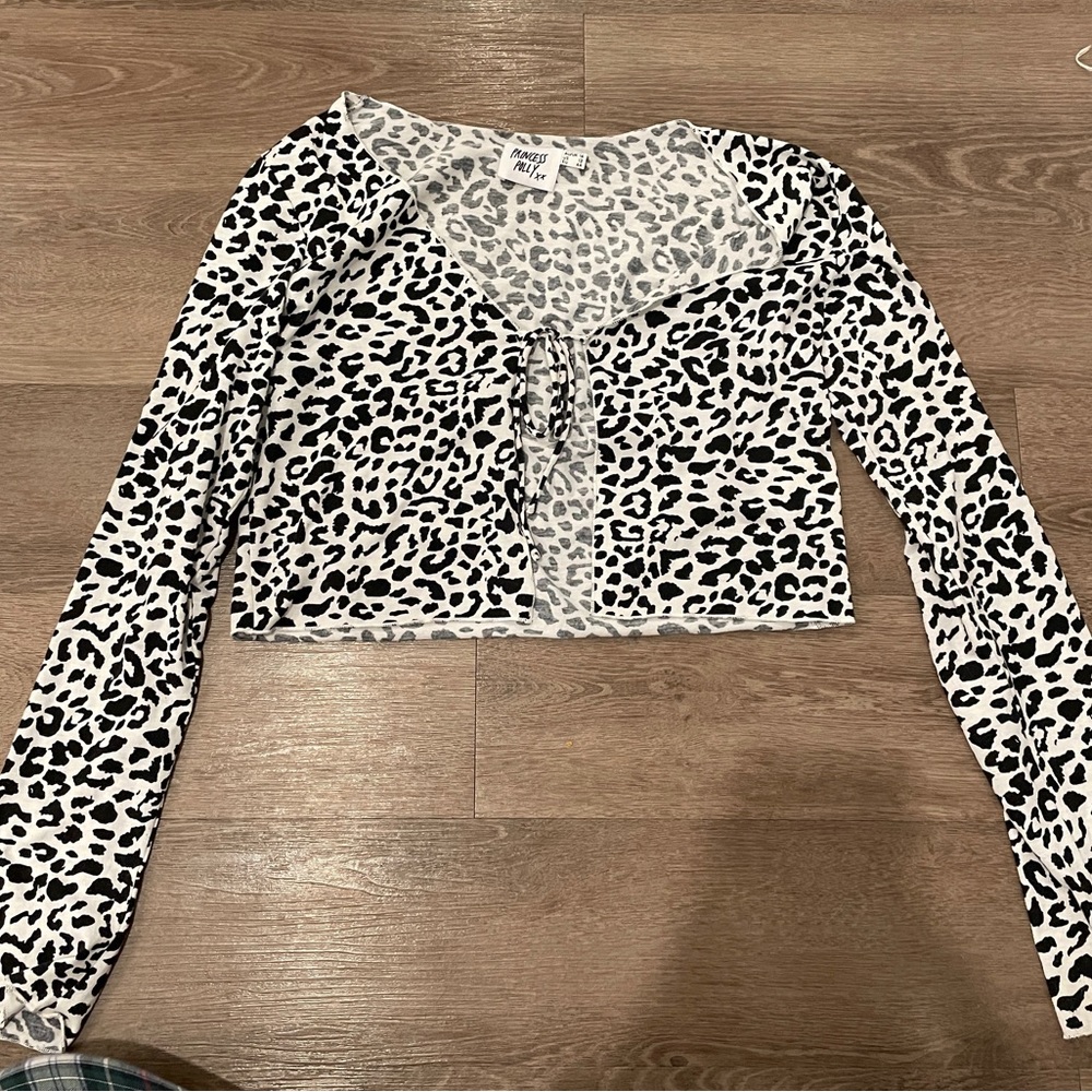 Princess Polly Cheetah Print Tie Top